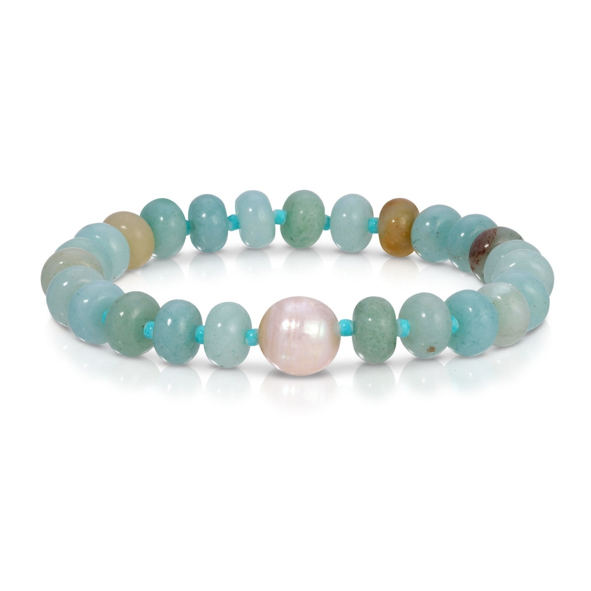 Stone Bracelet with Baroque Pearl