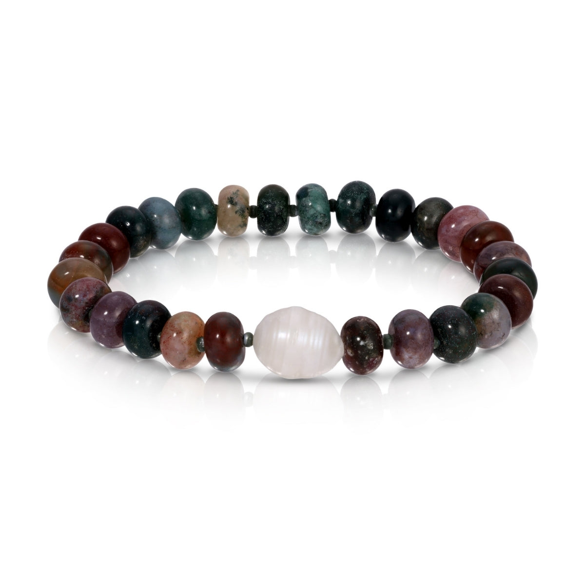 Stone Bracelet with Baroque Pearl