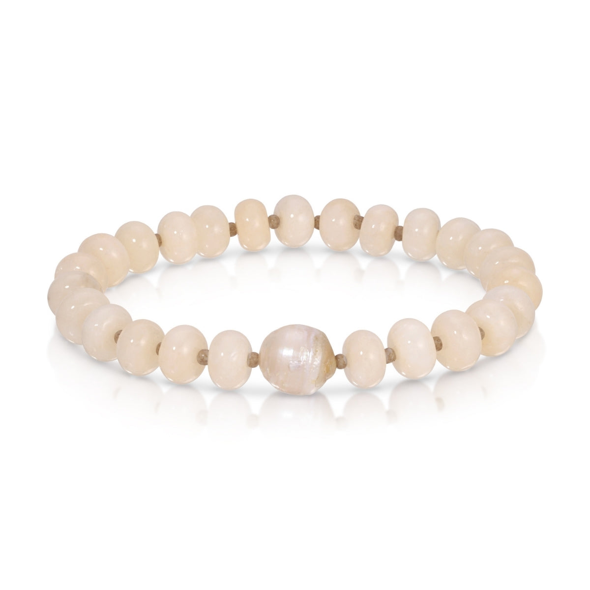 Stone Bracelet with Baroque Pearl