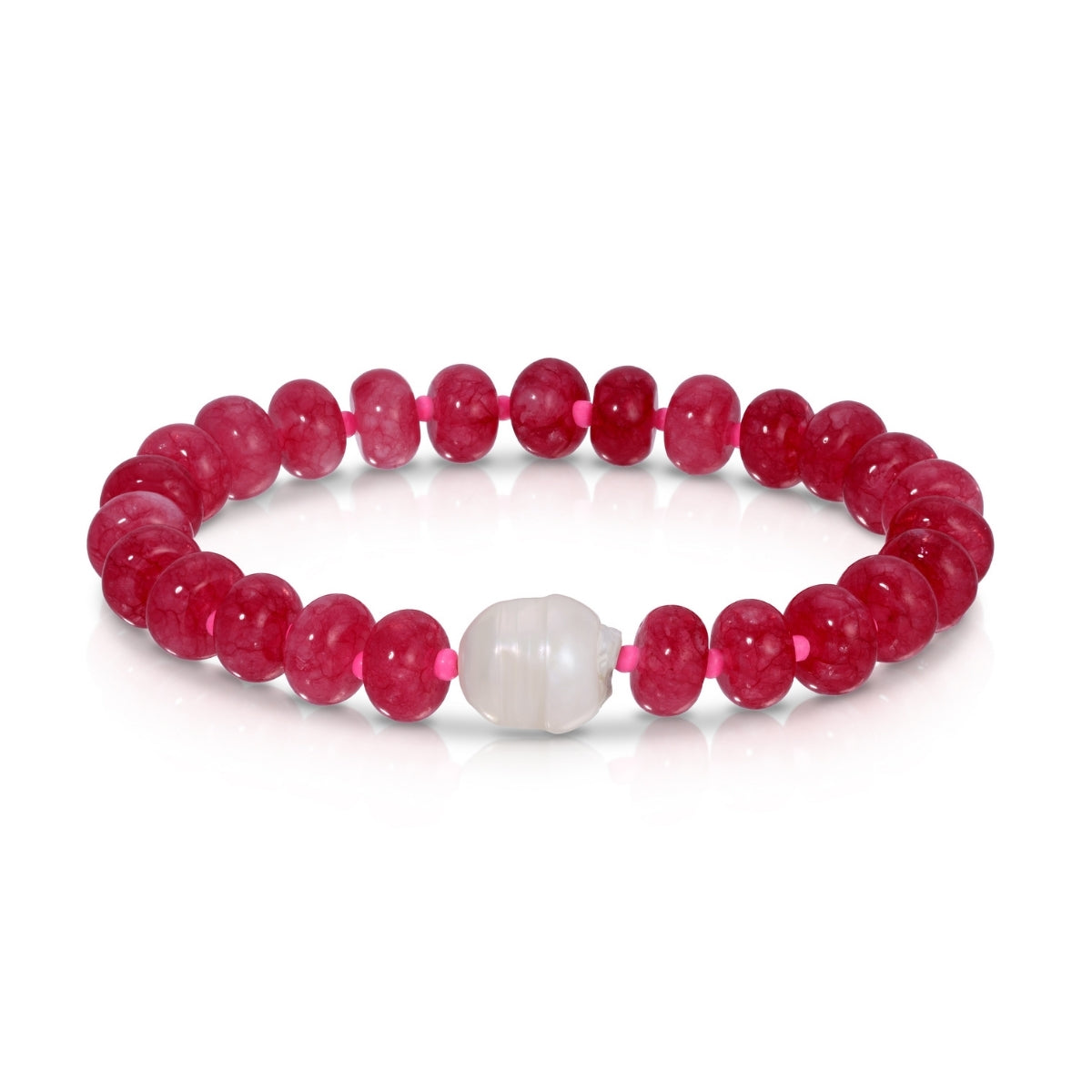 Stone Bracelet with Baroque Pearl
