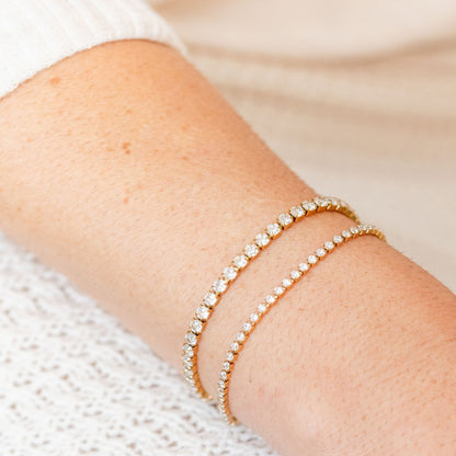 Cubic Zirconia Tennis Bracelet, Water-Resistant
