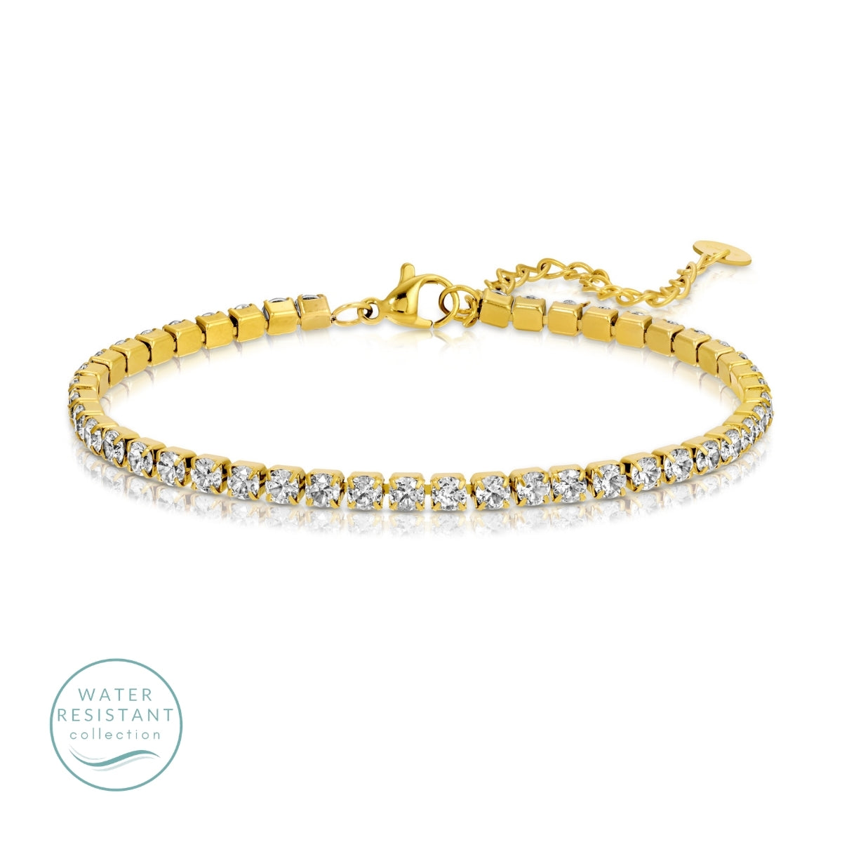 Cubic Zirconia Tennis Bracelet, Water-Resistant