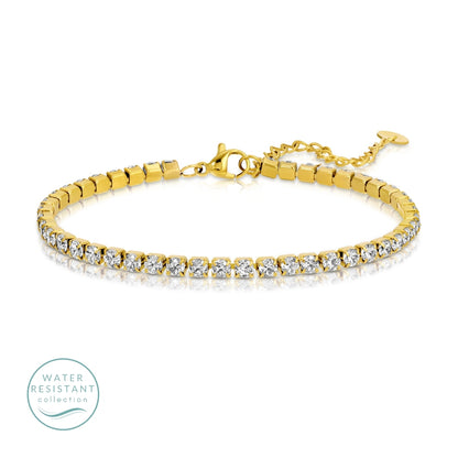 Cubic Zirconia Tennis Bracelet, Water-Resistant