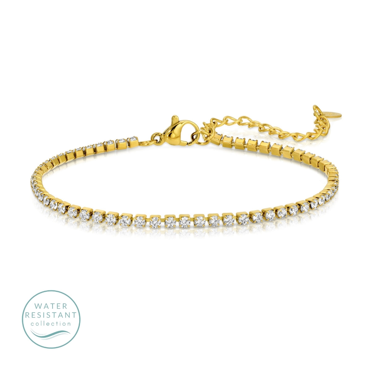 Cubic Zirconia Tennis Bracelet, Water-Resistant
