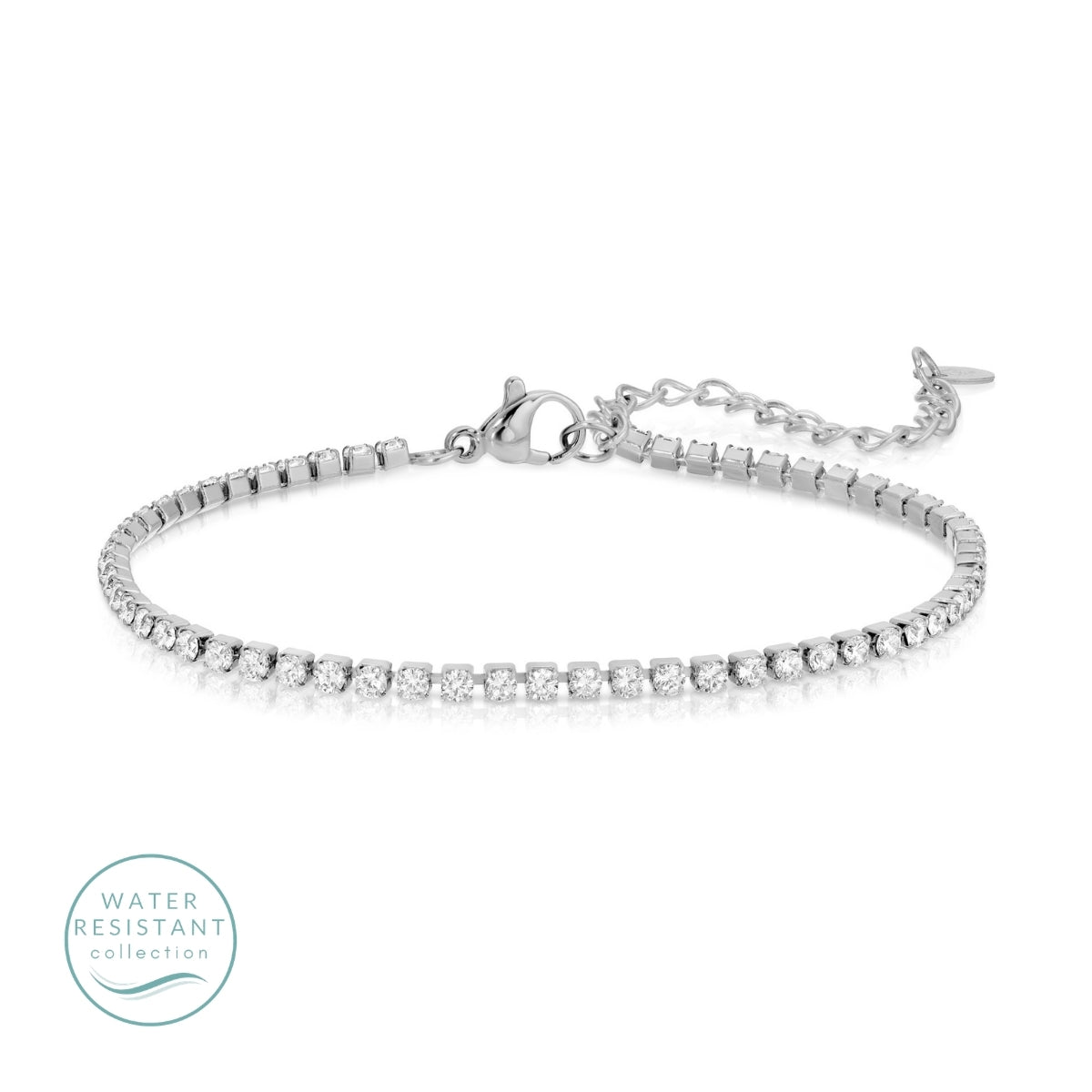 Cubic Zirconia Tennis Bracelet, Water-Resistant