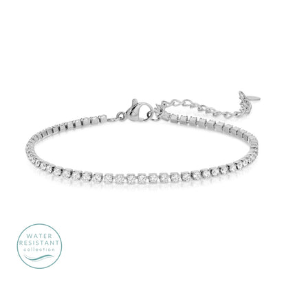 Cubic Zirconia Tennis Bracelet, Water-Resistant