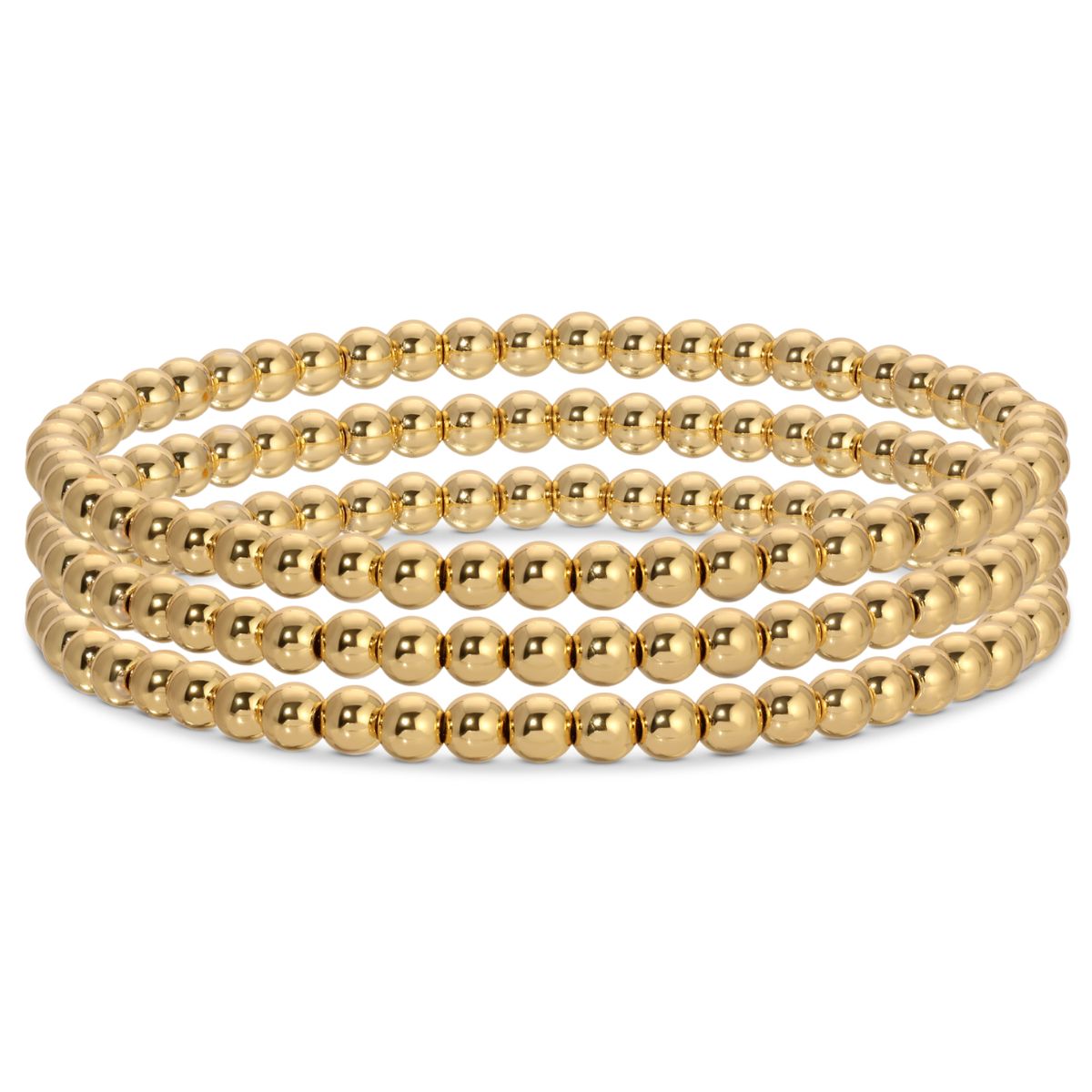 Set/12 4mm Bead Stretch Bracelets