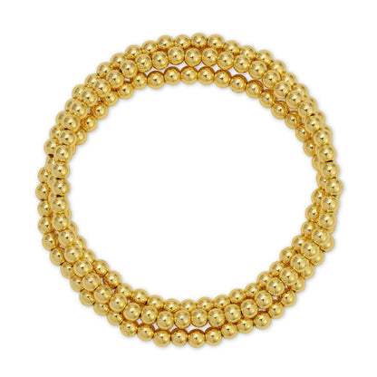 Set/12 4mm Bead Stretch Bracelets