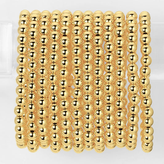 Set/12 6mm Beaded Bracelets