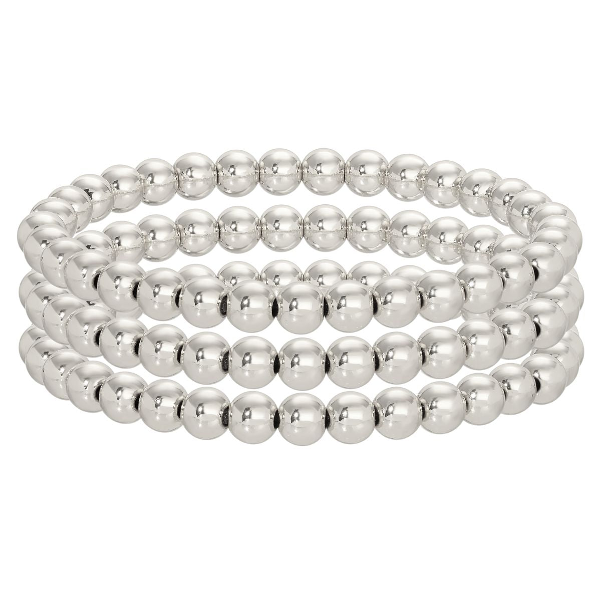Set/12 6mm Beaded Bracelets