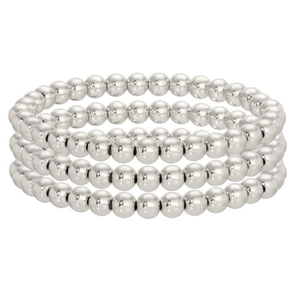 Set/12 6mm Beaded Bracelets