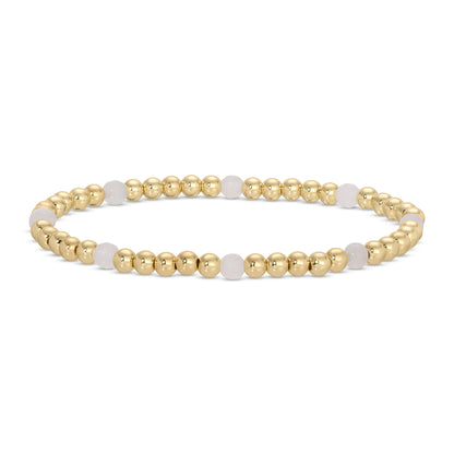 Set/12 Stretch Beaded Bracelets with stone accents