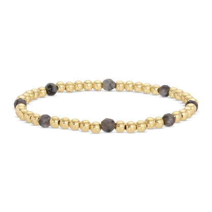 Set/12 Stretch Beaded Bracelets with stone accents