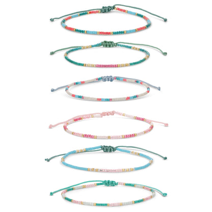Set/12 Miyuki Delica Adjustable Bracelets