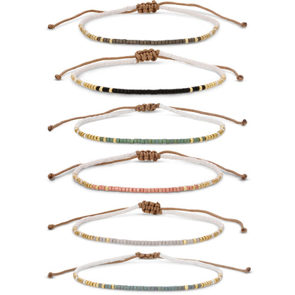 Set/12 Miyuki Delica Adjustable Bracelets