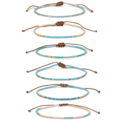 Set/12 Miyuki Delica Adjustable Bracelets