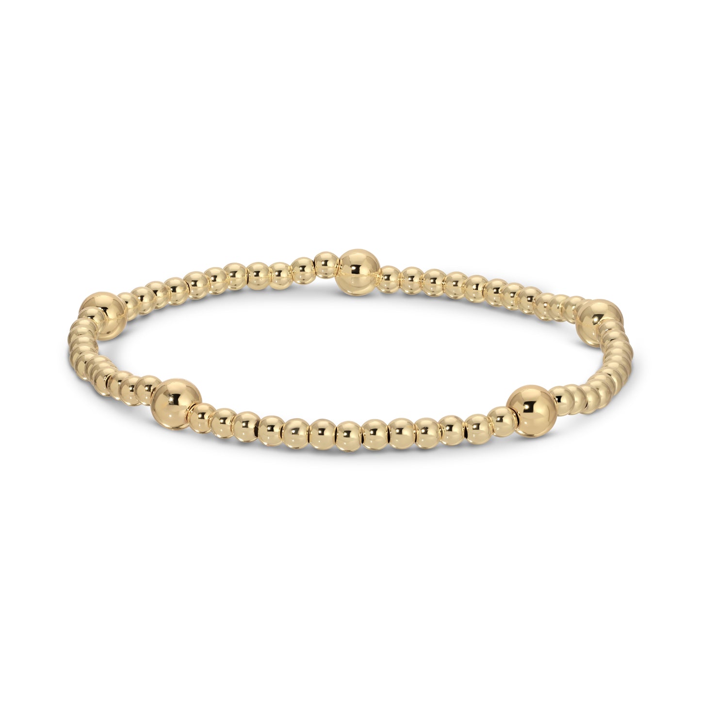 Set/12 3mm Bead with 5mm Accent Stretch Bracelets