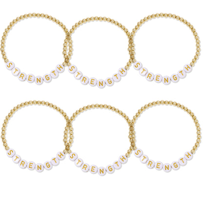 SET/6 STRENGTH Beaded Bracelet