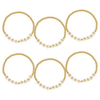 SET/6 BOOK NERD Beaded Bracelet