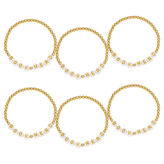 SET/6 BOOK NERD Beaded Bracelet