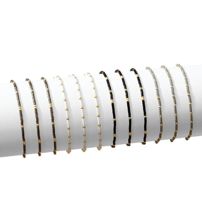 Set/12 miyuki delica stretch bracelets