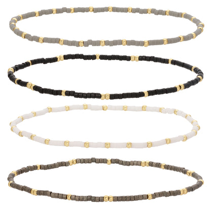 Set/12 miyuki delica stretch bracelets