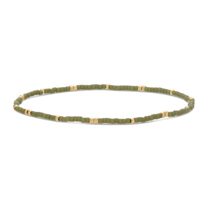 Set/12 miyuki delica stretch bracelets