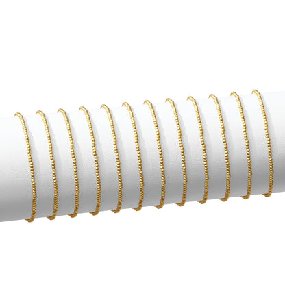 Set/12 2mm stretch bead bracelets