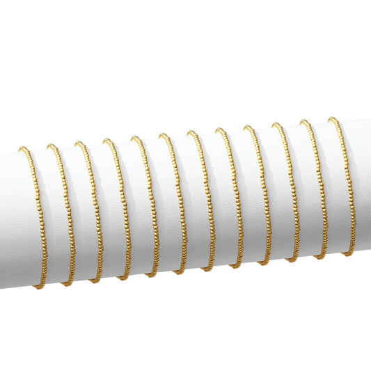 Set/12 2mm stretch bead bracelets