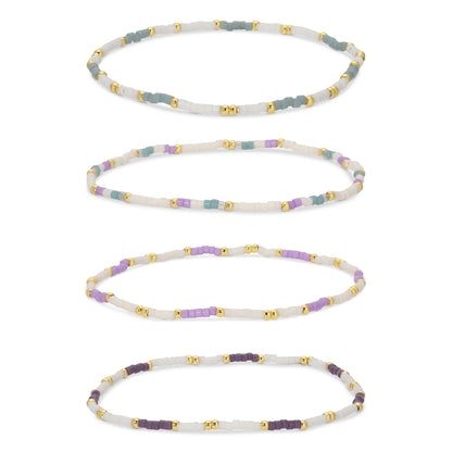 Set/12 miyuki delica stretch bracelets