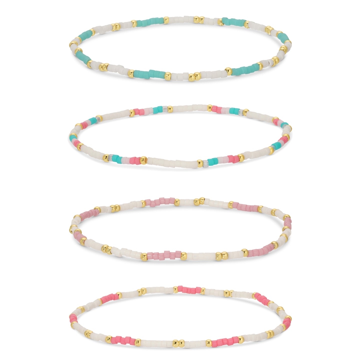 Set/12 miyuki delica stretch bracelets