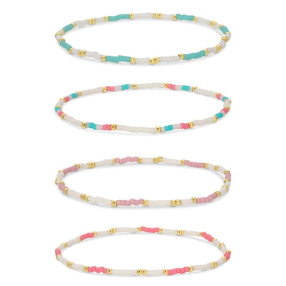 Set/12 miyuki delica stretch bracelets