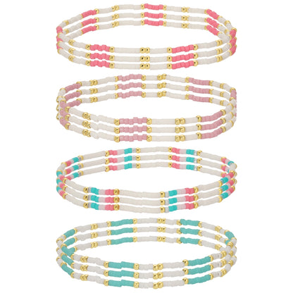 Set/12 miyuki delica stretch bracelets