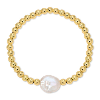 Beaded Bracelet with Baroque Pearl