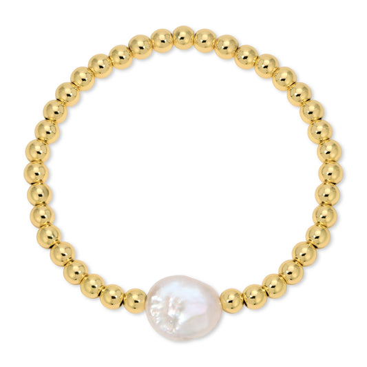 Beaded Bracelet with Baroque Pearl