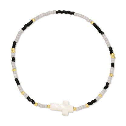 Set/12 Miyuki Delica with Shell Cross Accent