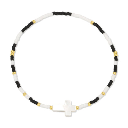 Set/12 Miyuki Delica with Shell Cross Accent