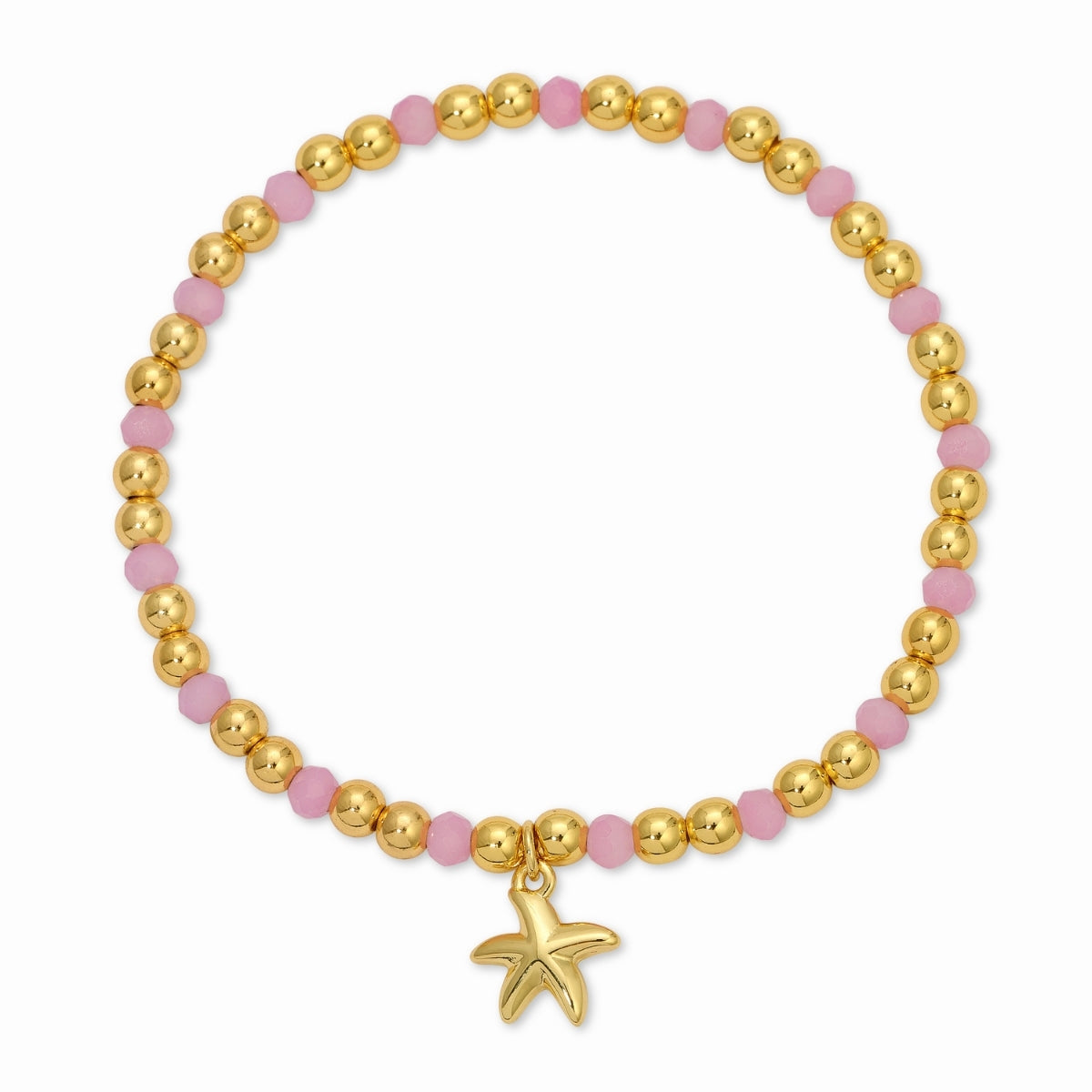 Starfish Charm Beaded Stretch Bracelet