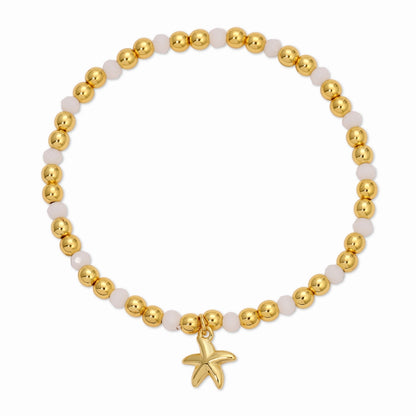 Starfish Charm Beaded Stretch Bracelet