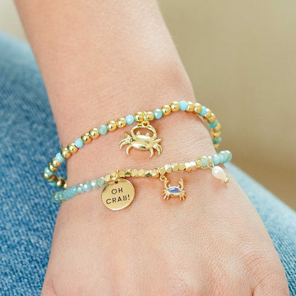 Oh Crab! Blue Crab Stretch Charm Bracelet