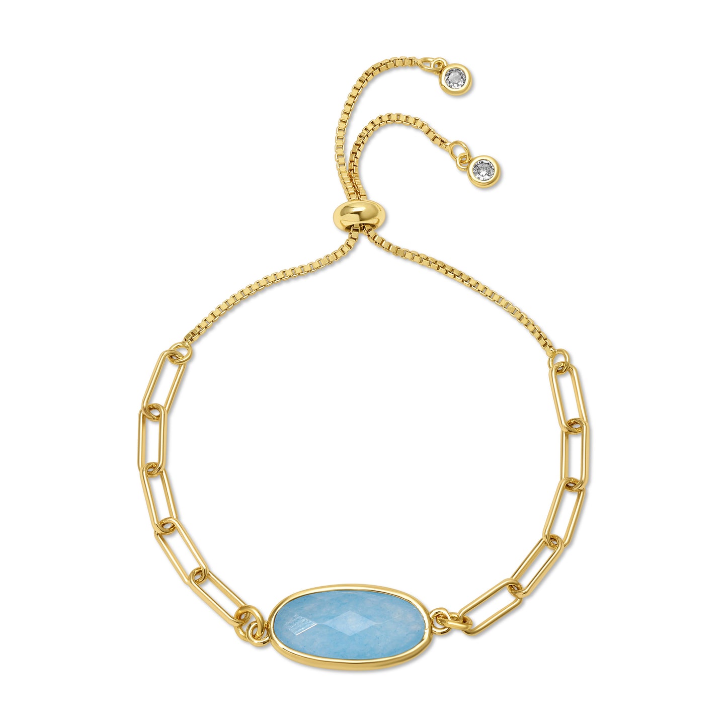 Oval Stone Pulley Bracelet