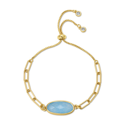 Oval Stone Pulley Bracelet