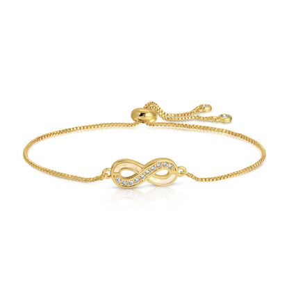 Infinite Shell and CZ Pulley Bracelet