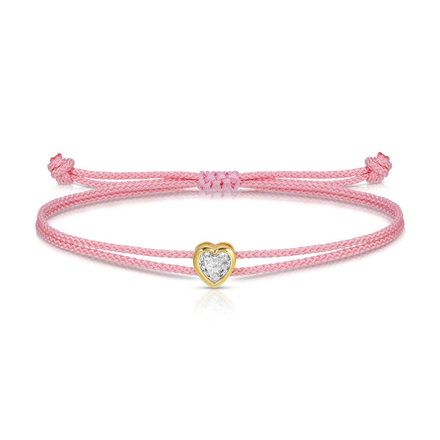 Sparkling Heart Adjustable Slider Bracelet