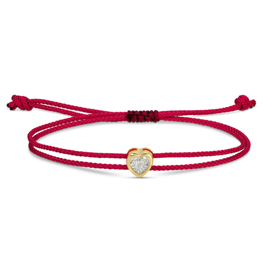 Sparkling Heart Adjustable Slider Bracelet
