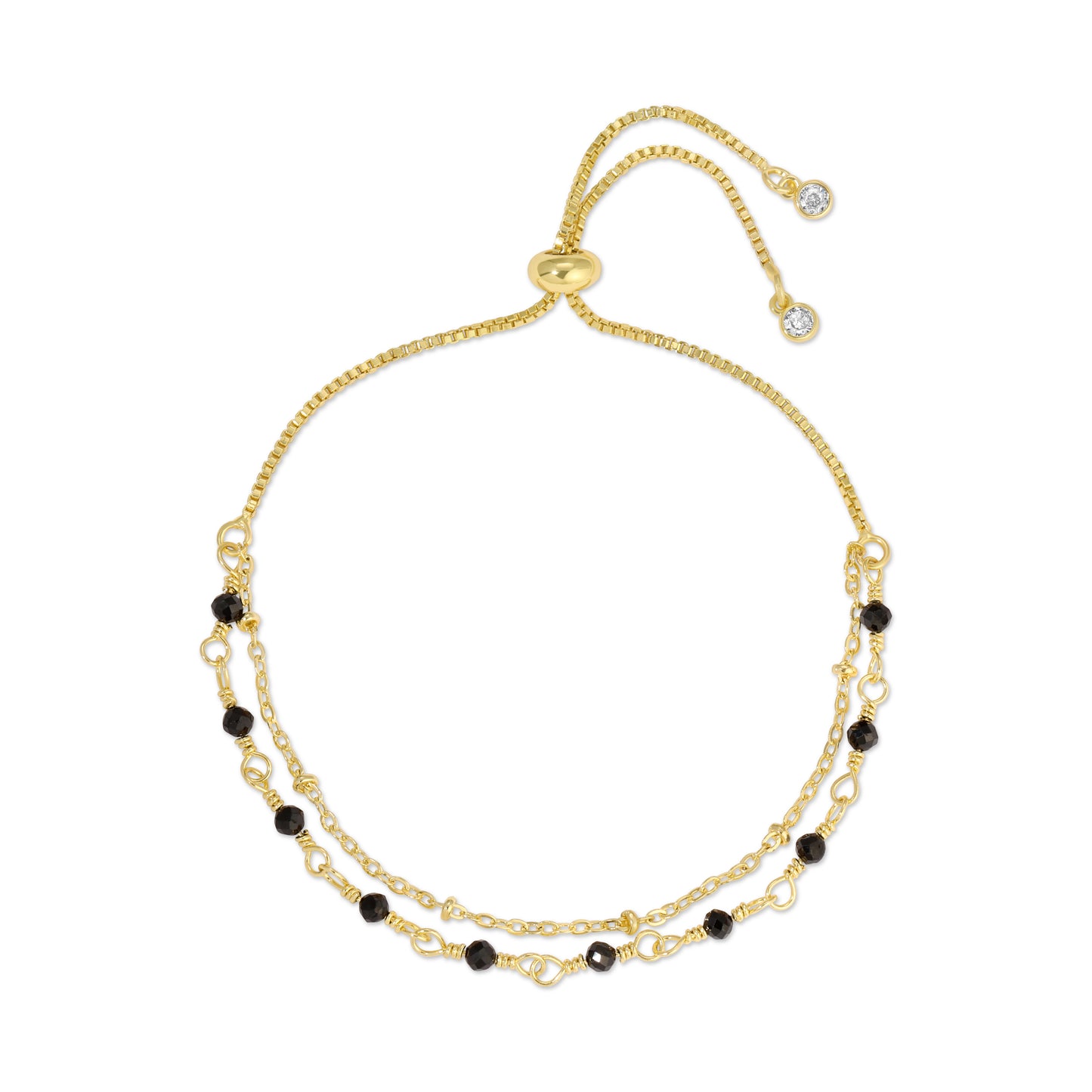 Layered Delicate Stone Pulley Bracelet