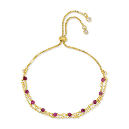 Layered Delicate Stone Pulley Bracelet