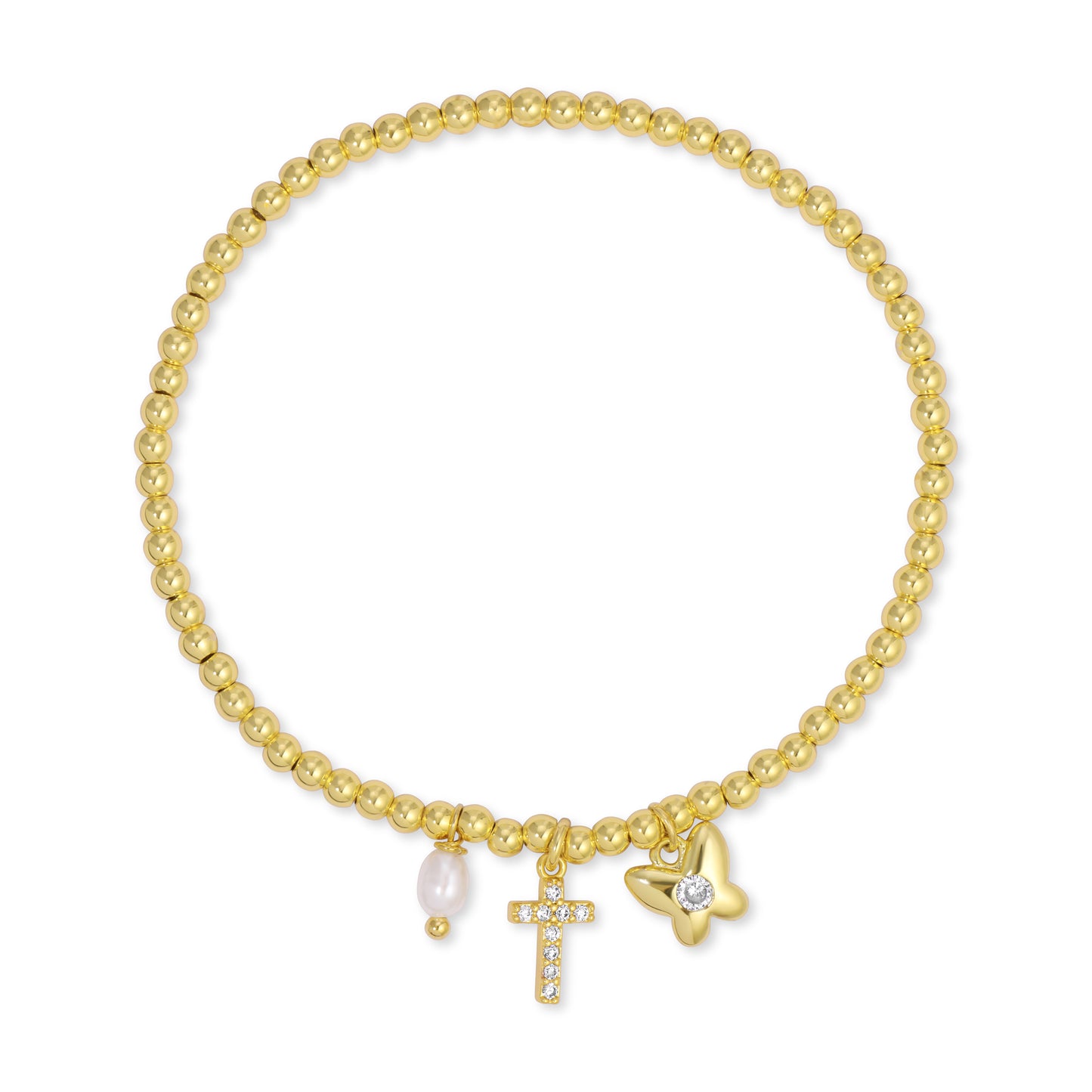 Renewal & Faith Gold Stretch Bracelet