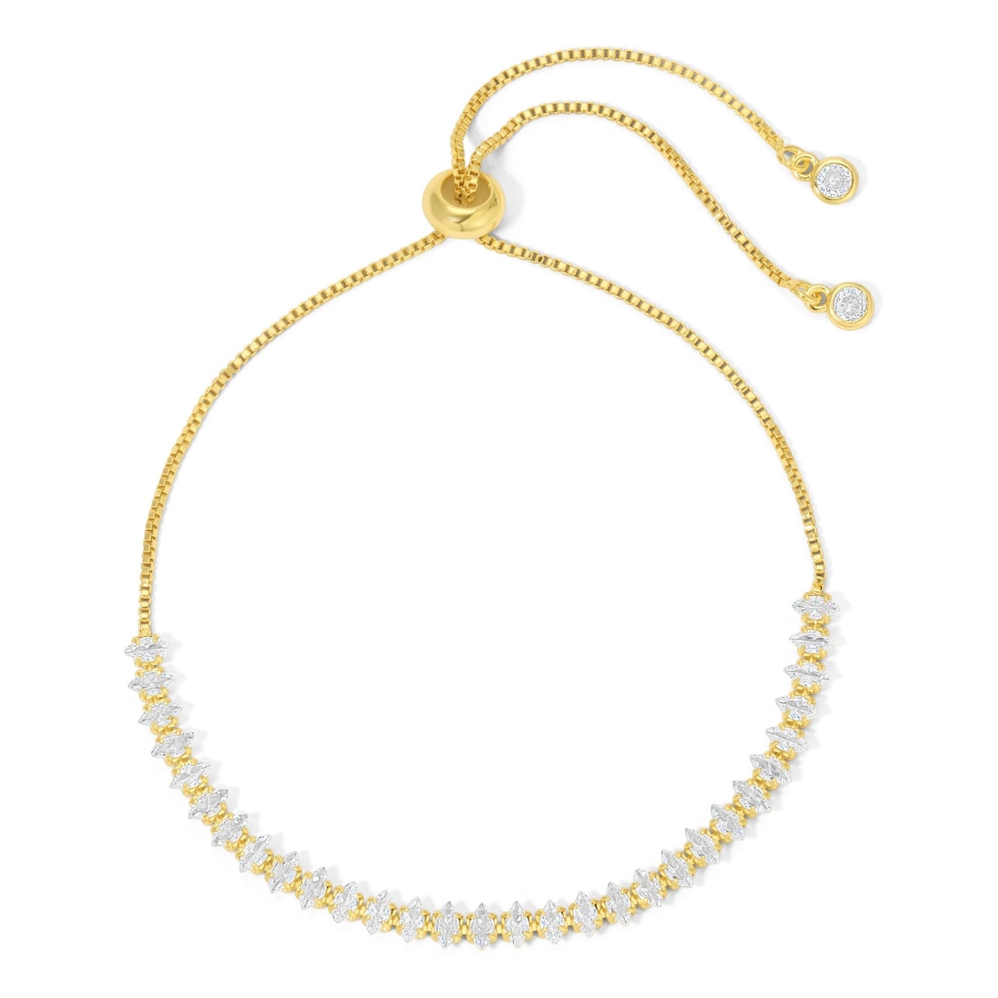 Pulley Tennis Bracelet With Narrow CZ