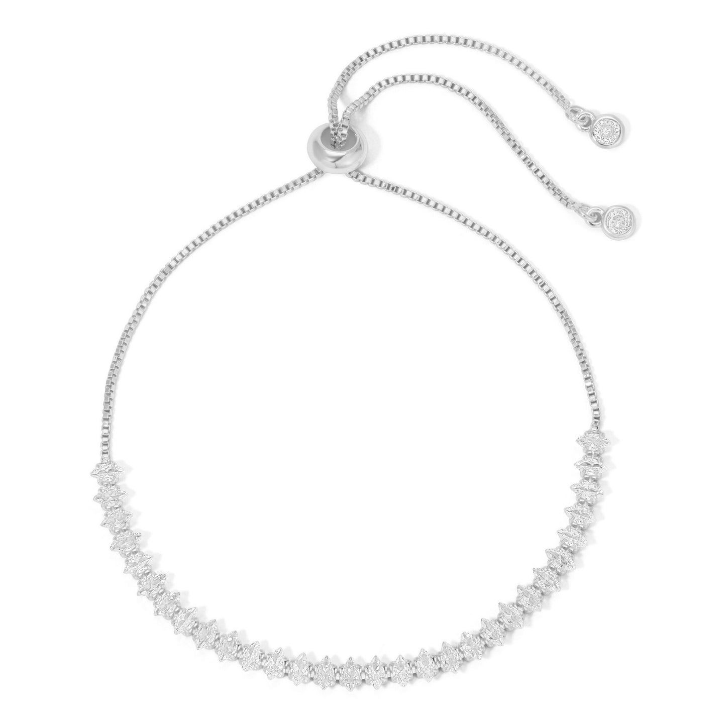 Pulley Tennis Bracelet With Narrow CZ